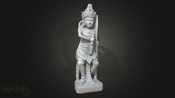 Thai Sandstone Male Warrior warrior, statuette, statue, sandstone, thai, storescanchallenge, agisoft, photoscan, 3dscan, male, sculpture