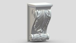 Scroll Corbel 10 stl, room, printing, set, element, luxury, console, architectural, detail, column, module, pack, ornament, molding, cornice, carving, classic, decorative, bracket, capital, decor, print, printable, baroque, classical, kitbash, pearlworks, architecture, 3d, house, decoration, interior, wall, pearlwork