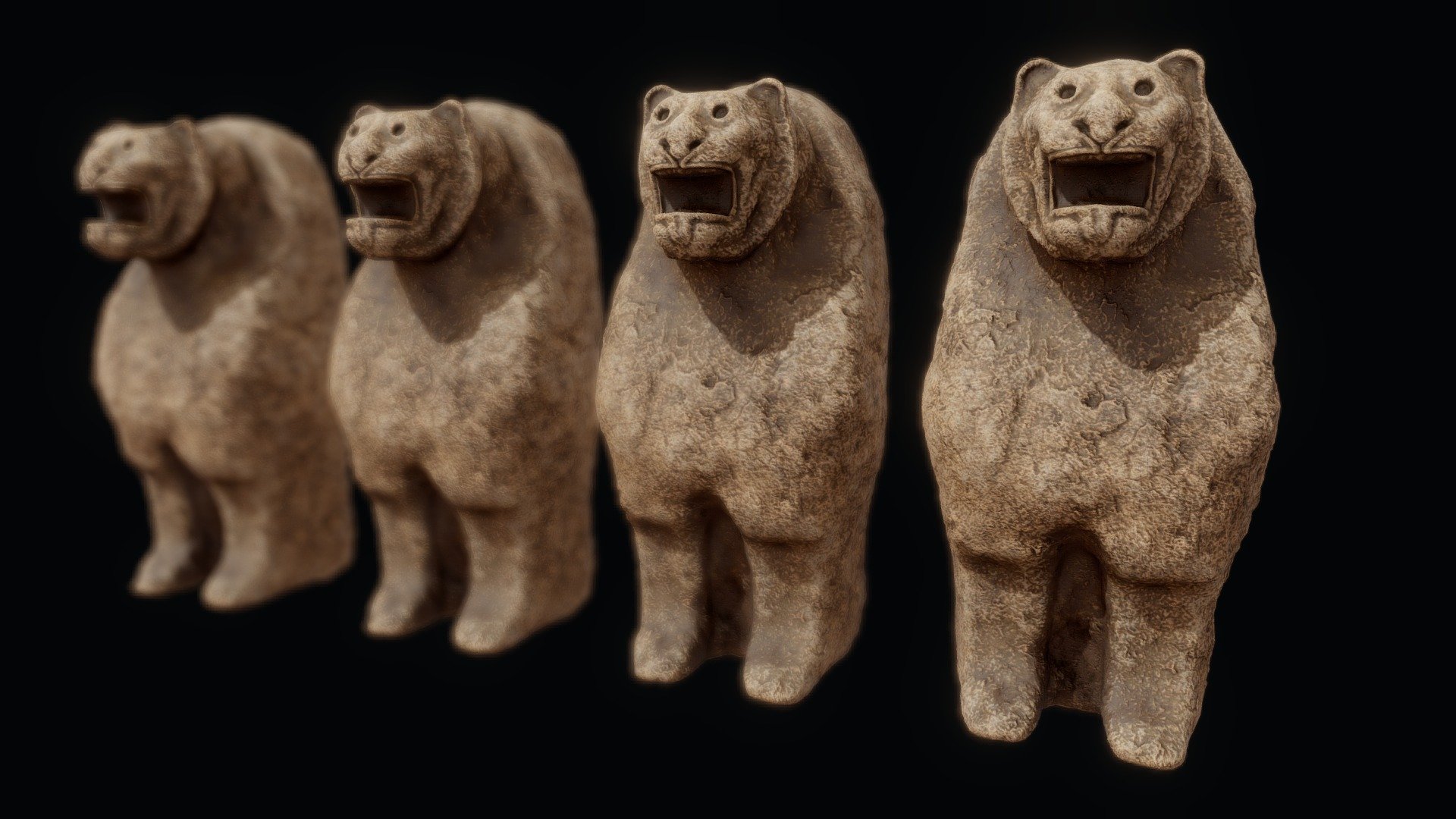 Original referance is from Lion Gate in Hattusa
- Modeled in Maya and detailed in Zbrush.
- Texture resolution is 4K
More info: 
https://www.artstation.com/infinitymodels - Hittite Lion Statue - 3D model by Infinity Models (@infinitymodels) 3d model