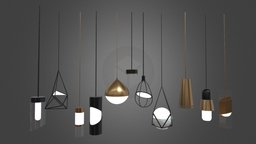 Modern lamps lamps, chandelier, lampshade, lampstand, illuminating, lampshape