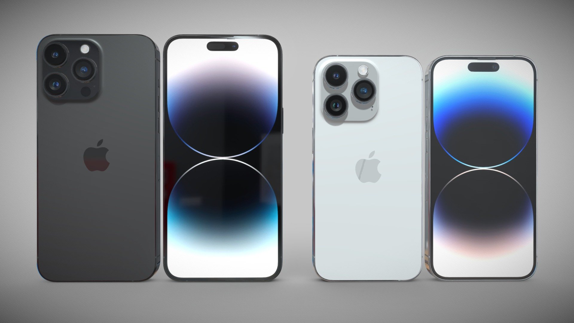 Realistic (copy) 3d model Apple iPhone 14 Pro and 14 Pro MAX.

This set:


2 file obj standard
2 file 3ds Max 2013 vray material
2 file 3ds Max 2013 corona material
2 file of 3Ds
2 file e3d full set of materials.
2 file cinema 4d standard.
2 file blender cycles.

Topology of geometry:
- forms and proportions of The 3D model
- the geometry of the model was created very neatly
- there are no many-sided polygons
- detailed enough for close-up renders
- the model optimized for turbosmooth modifier
- Not collapsed the turbosmooth modified
- apply the Smooth modifier with a parameter to get the desired level of detail

Organization of scene:
- to all objects and materials
- real world size (system units - mm)
- coordinates of location of the model in space (x0, y0, z0)
- does not contain extraneous or hidden objects (lights, cameras, shapes etc.) - Apple iPhone 14 Pro and 14 Pro MAX - Buy Royalty Free 3D model by madMIX 3d model