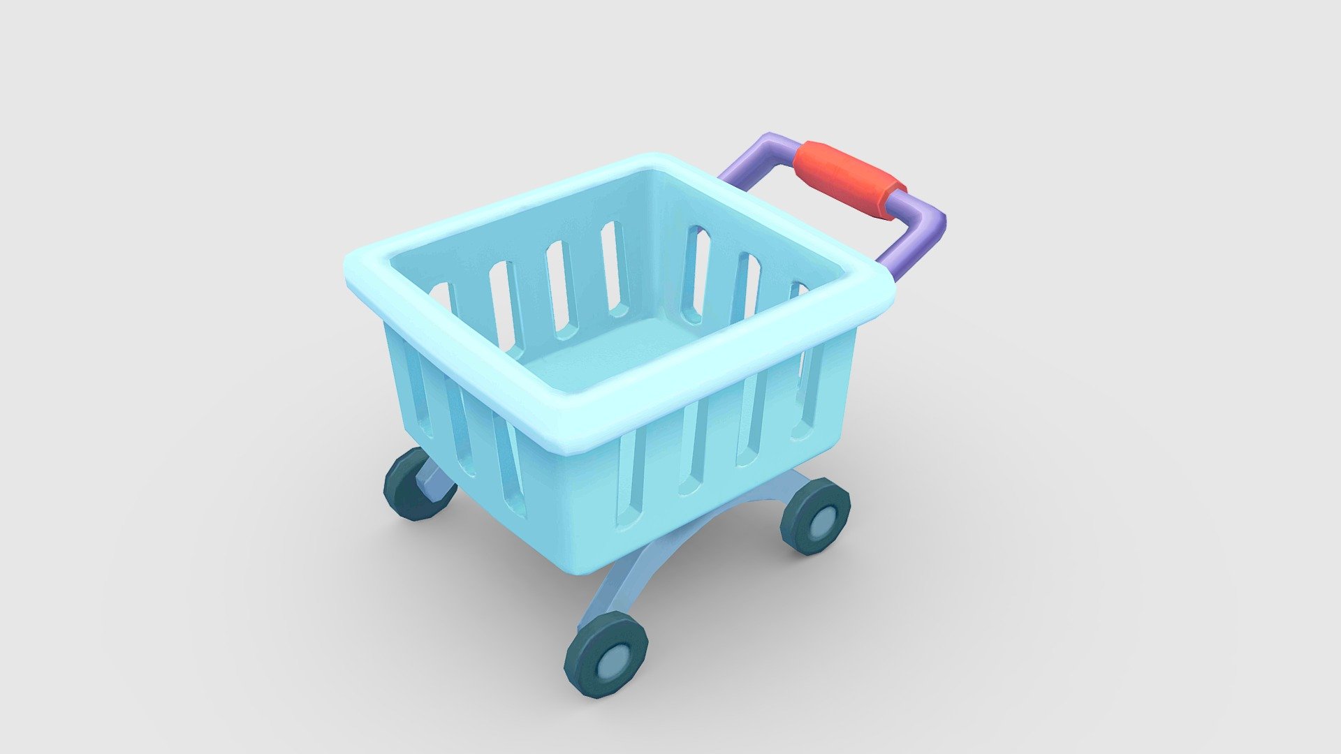 Cartoon shopping cart - C - Cartoon shopping cart - C - Buy Royalty Free 3D model by ler_cartoon (@lerrrrr) 3d model