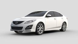 Free Mazda 6 Sedan 2011 AR/VR, LowPoly 3D Model wheel, truck, transport, urban, automotive, vr, ar, auto, racing-car, motor-vehicle, unity, vehicle, lowpoly, gameasset, car, gameready, motor-car, city-props