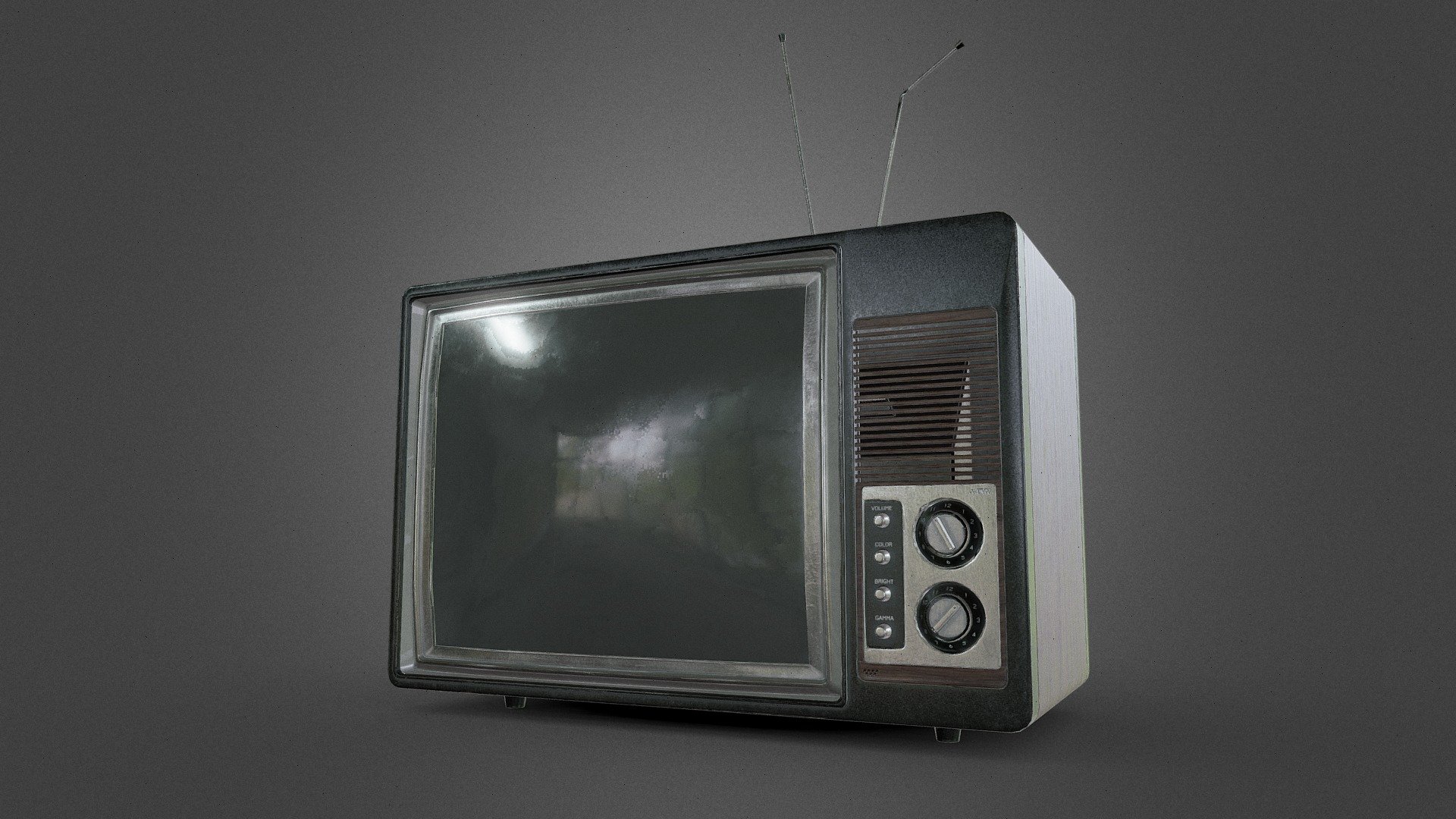 Model of an old TV. I enjoy playing around with the textures to get the exact feeling of nostalgia when looking at this object from my childhood - Vintage TV - Buy Royalty Free 3D model by Mehrnaz (@mehrnaz_a) 3d model