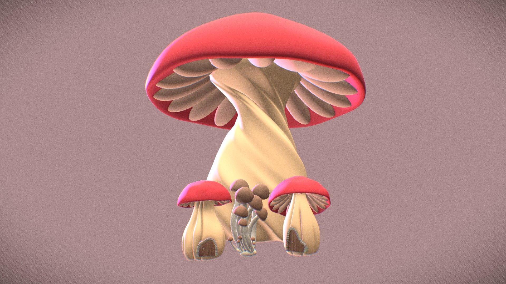 General Info
A set of 2 simple mushy houses, 1 destorted mushy and 1 shimeji asset

All parts and meshes are separated.

UV
Mushroom body UVs are not unwraped 3d model