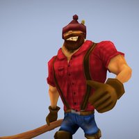 Village idiot destroyer snail, avatar, howest, lumberjack, gg2016, axe, animation