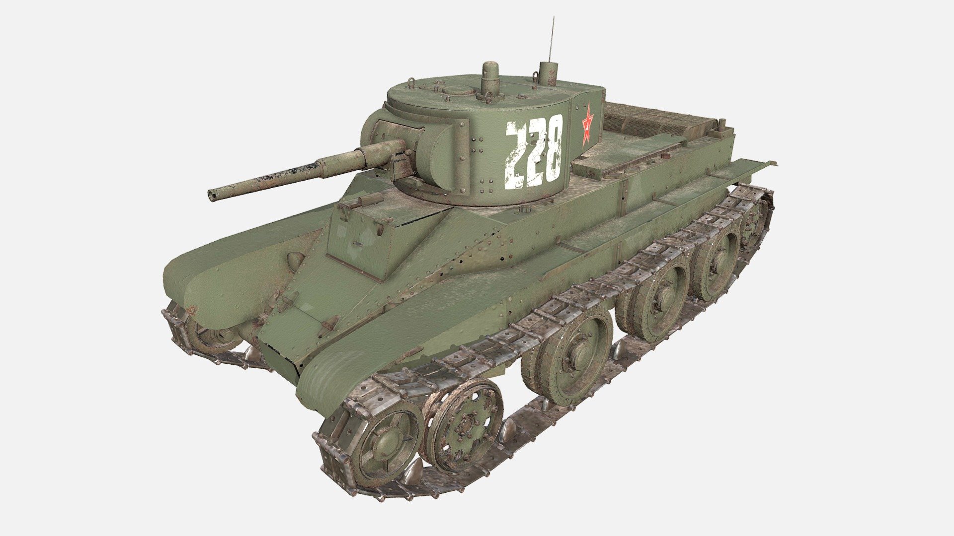 Soviet Tank  World War 2





Format : Cinema 4D (ready for render) / Fbx




Texture : 2048x2048


 - Tank BT - Buy Royalty Free 3D model by EdwS (@edwrow) 3d model