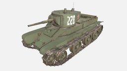 Tank BT ww2, tank, bt, soviet-tank, world-war-2, sovient, cinema4d
