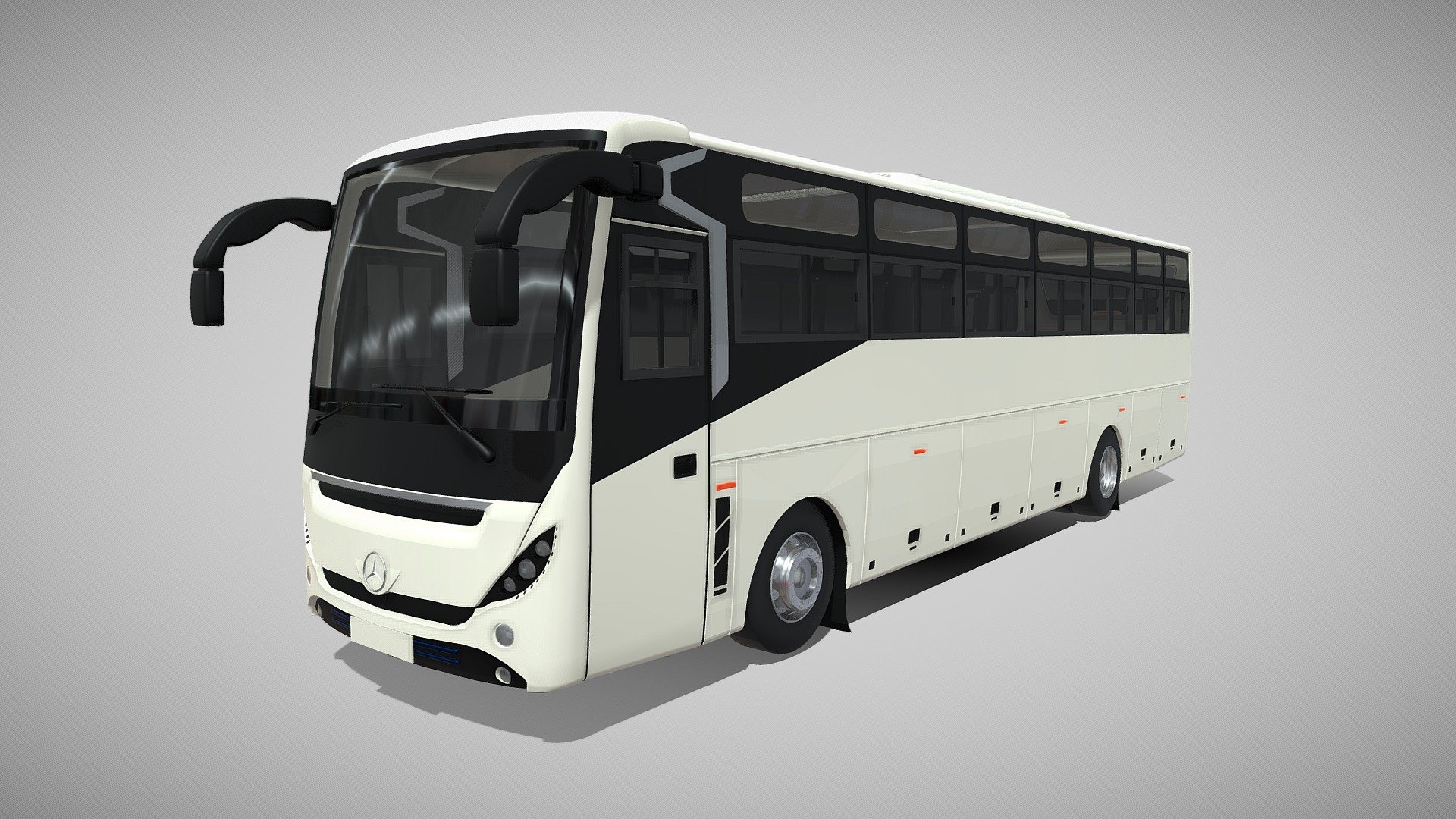 Benz Glider Bus - 3D model by Naman_Makhija_ 3d model