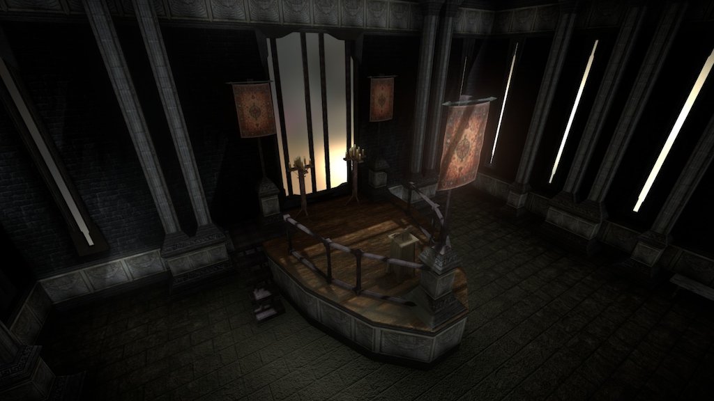 This is one of the castle-room models that I've made for now never-finished FPS game. Geometry was created &amp; textured in 3D Game Studio 7.5, it's extremely low poly for today's 3D standards.

I will try to tweak/fix-up this model to make it suck less in the following updates and also upload other rooms when the time permits.

Model can be downloaded &amp; used for commercial/noncommercial projects of any kind. You don’t have to give me credit but I would love to see how you used it, no matter how small or big the project is.

Cheers! - Castle Occult Chamber - Download Free 3D model by SRFstudio 3d model