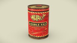 Whale fat Can food, rust, prop, can, cans, gamedev, whale, kitchen, gameasset
