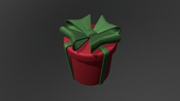 Round Gift Box green, red, packaging, bow, xmas, christmas, gift, birthday, round, box, present, ribbon
