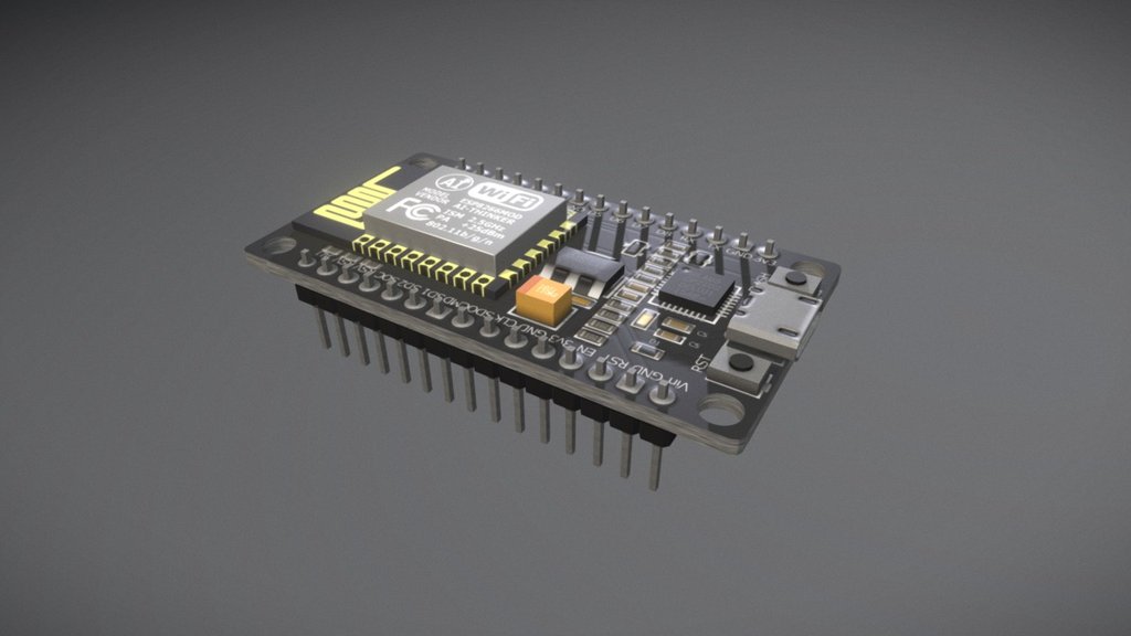 One of the many components I modeled/textured for PARTS - NodeMCU v3 - 3D model by col000r 3d model