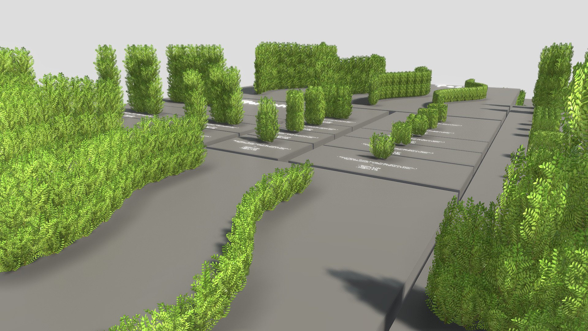 Here are 14 low-poly cherry laurel hedge parts.
Also included are 10 curve-based geometry-nodes for an easy creation of hedges in Blender 3.0.






Materials

Material - 01_Kirschlorbeerhecke:






Blend Mode: CLIP

Shadow Mode: CLIP






Kirschlorbeerhecke_Ro.jpg(4096x4096px)

Kirschlorbeerhecke_Met.jpg(4096x4096px)

Kirschlorbeerhecke_Col.png(4096x4096px)

Kirschlorbeerhecke_Nor.jpg(4096x4096px)







Available Exchange Format




Autodesk FBX (.fbx)



OBJ (.obj, .mtl)

glTF (.gltf, .glb)

X3D (.x3d)

Collada (.dae)

Stereolithography (.stl)

Polygon File Format (.ply)

Alembic (.abc)

DXF (.dxf)

USDC






Last update:
14:57:20  02.06.23



3D modeled and textured by 3DHaupt in Blender 2.93 3d model