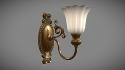 A Highly Detailed Ornamental Sconce victorian, vintage, brass, old, sconce, ornamental, decoration-interior, lighting, light