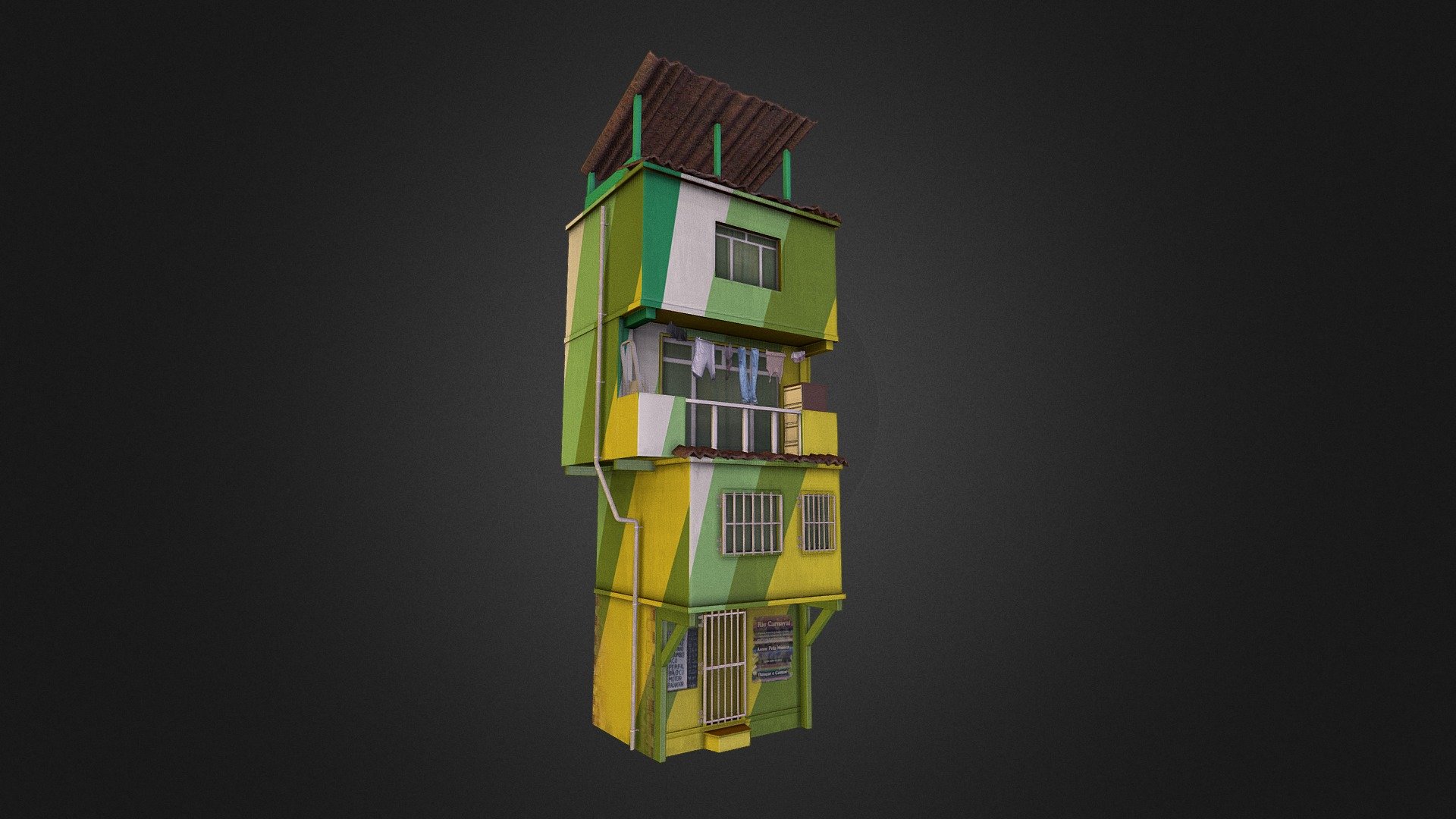 Slum - 3D model by cbush 3d model