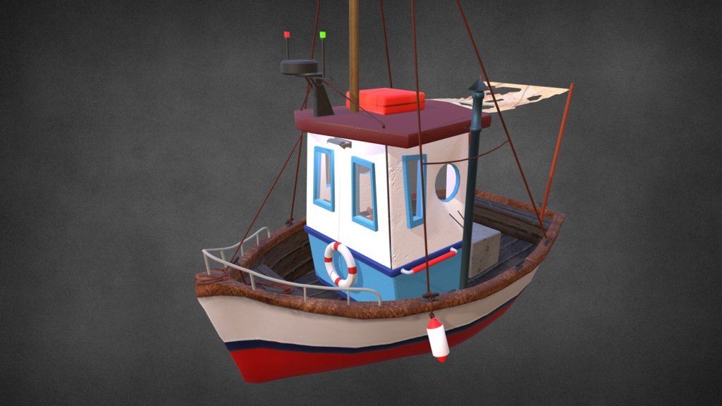 Boat - 3D model by Mario Libera (@kiolib) 3d model