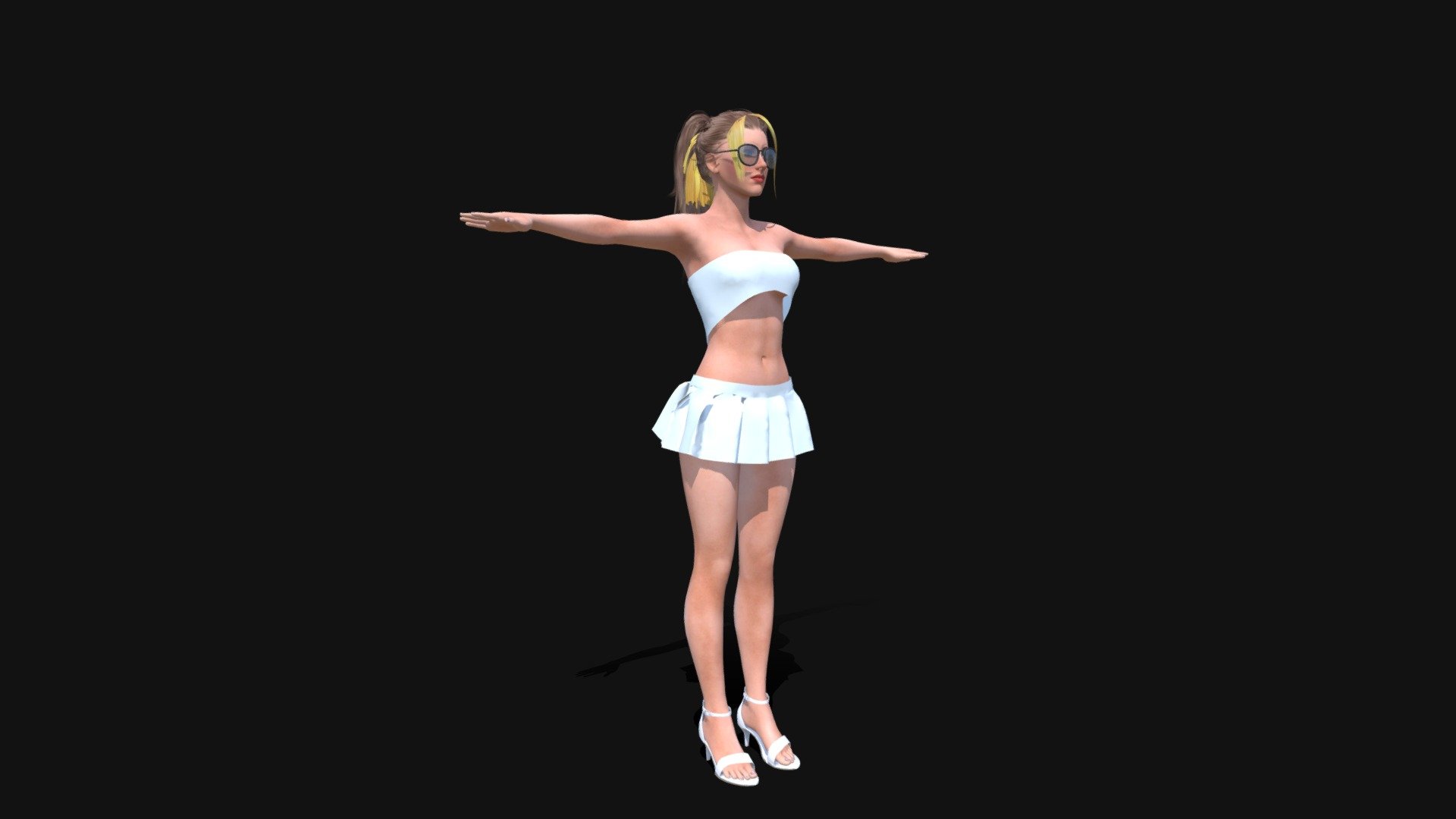 Female Skirt with Top - 3D model by nio0 3d model