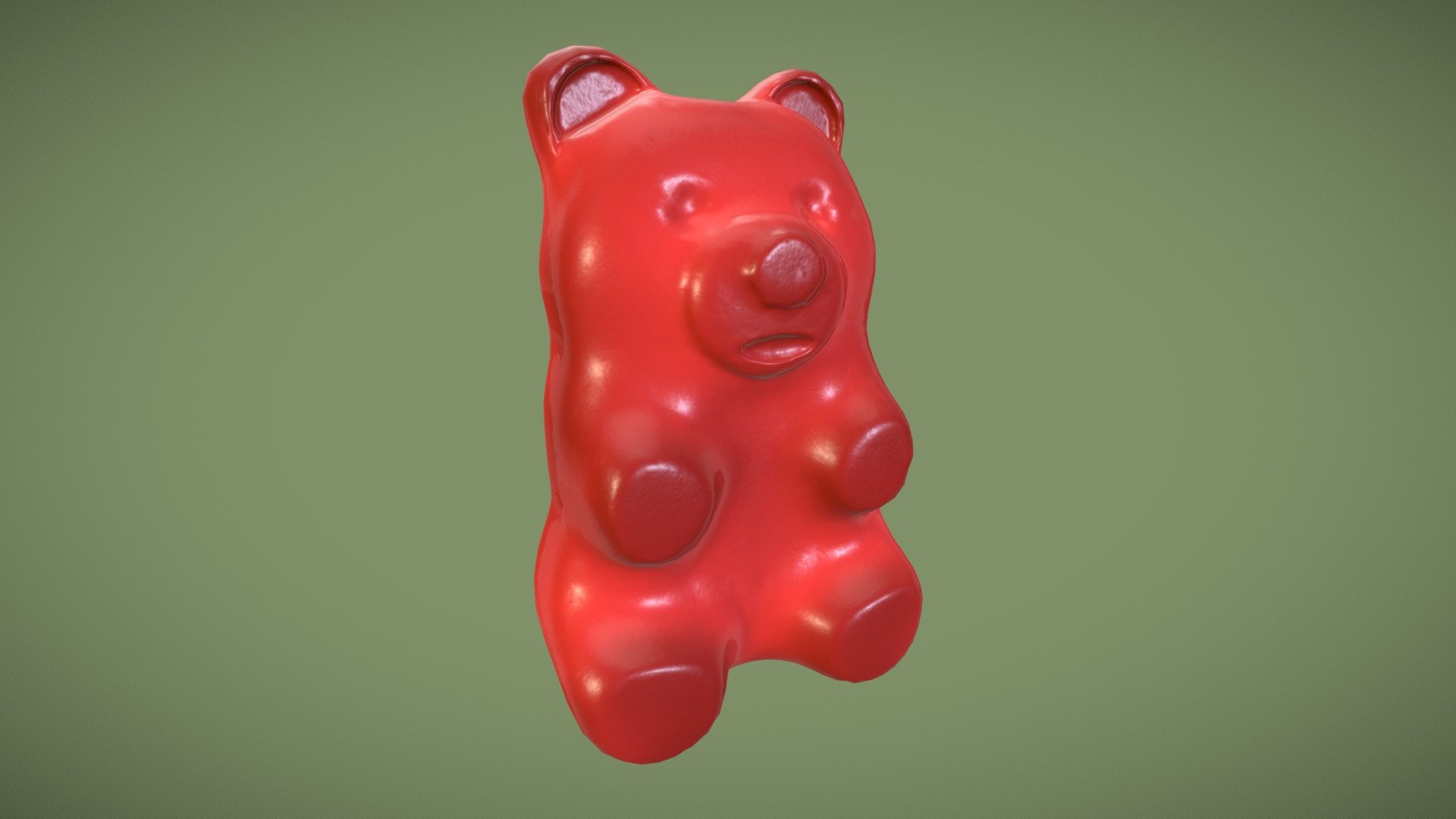 Gummy bear for pharmaceutical advertising 3d model