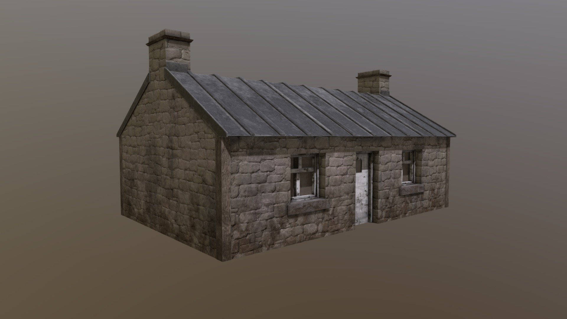 old cottage / both made with Blender and Substance painter. based of buildings found at the st kilda world heritage site in Scotland - Old Cottage / bothy - 3D model by silaspaige1998 3d model
