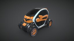 Small Electric Car cars, game-ready, vechile, gameasset, car, electric