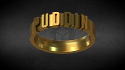 PUDDIN  Harley Quinn ring for 3d printing stl, 3dprintable, suicide, biker, dc, squad, harley, quinn, puddin, skull, ring