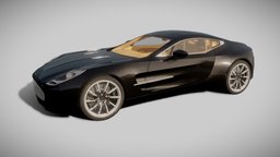 2011 Aston Martin One-77 supercar, astonmartin, one-77, lowpolycar, blender, vehicle, lowpoly, gameasset