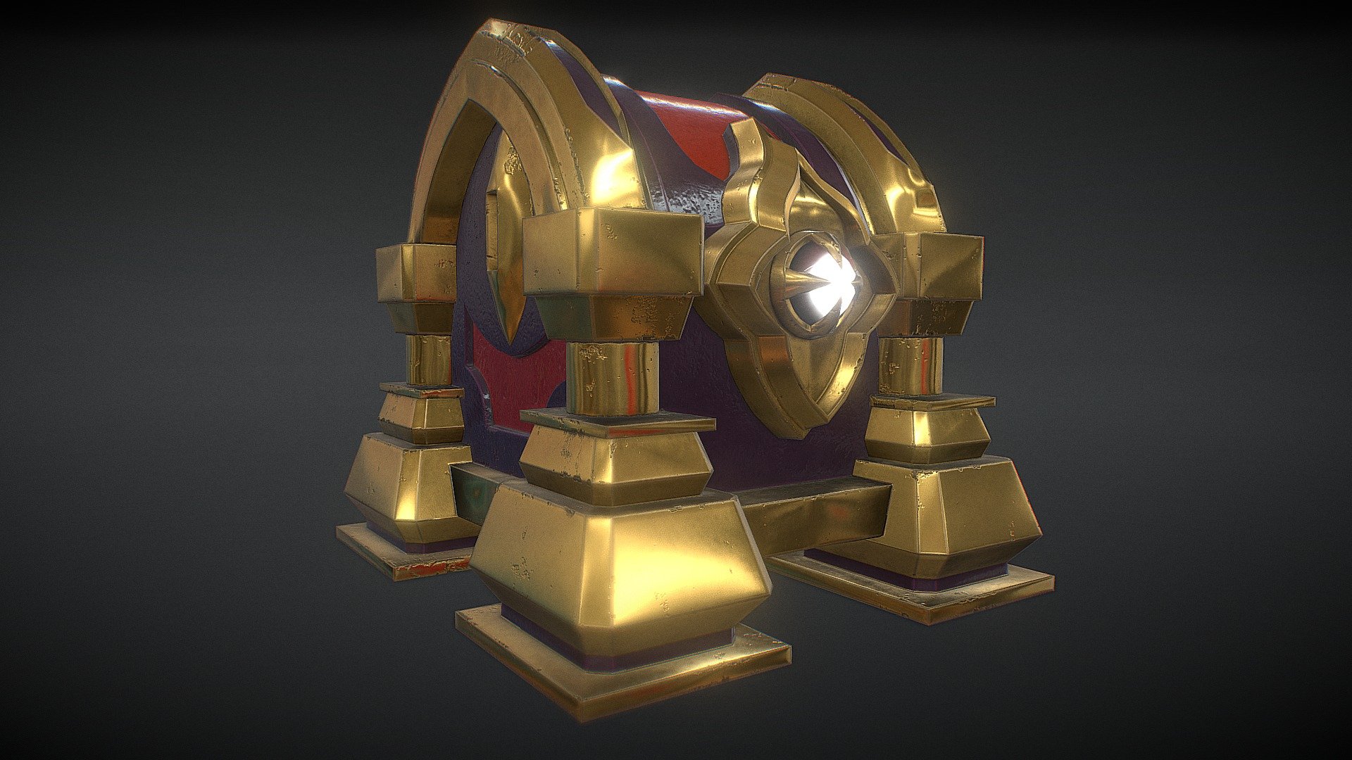 This chest was modeled in Blender and textured in Substance Painter. Of course, the main inspiration was a mix of RPG-like games 3d model