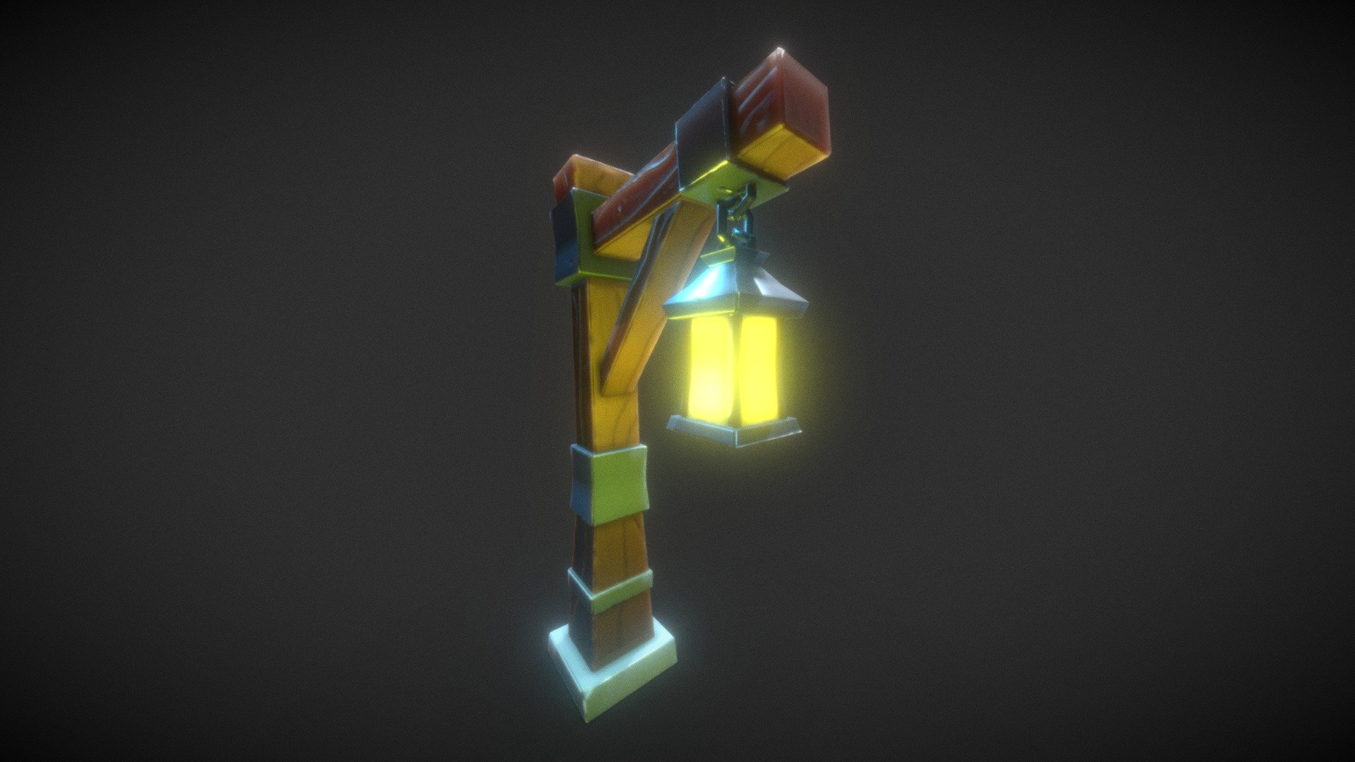 Stylized Lantern I made for practice 3d model