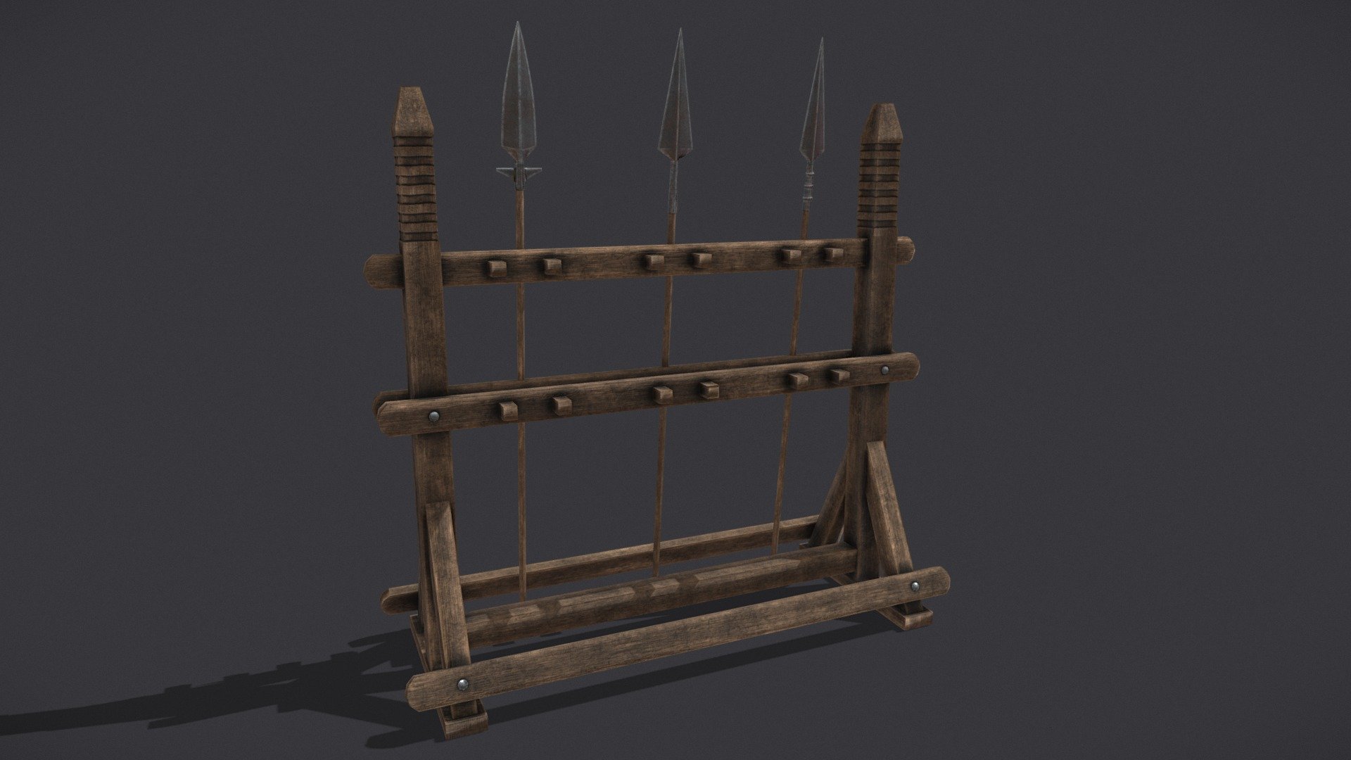 Medieval Spears and Stand 3D Game Prop PBR Texture 4K
Medieval Spears and Stand 3D Model PBR Texture available in 4096 x 4096 Maps include : Basecolor, Normal, Roughness, Height. 
 Scaled to real world scale. Customer Service Guaranteed. From the Creators at Get Dead Entertainment. Please like and Rate! Follow us on FaceBook and Instagram to keep updated on all our newest models - Medieval Spears and Stand - Buy Royalty Free 3D model by GetDeadEntertainment 3d model