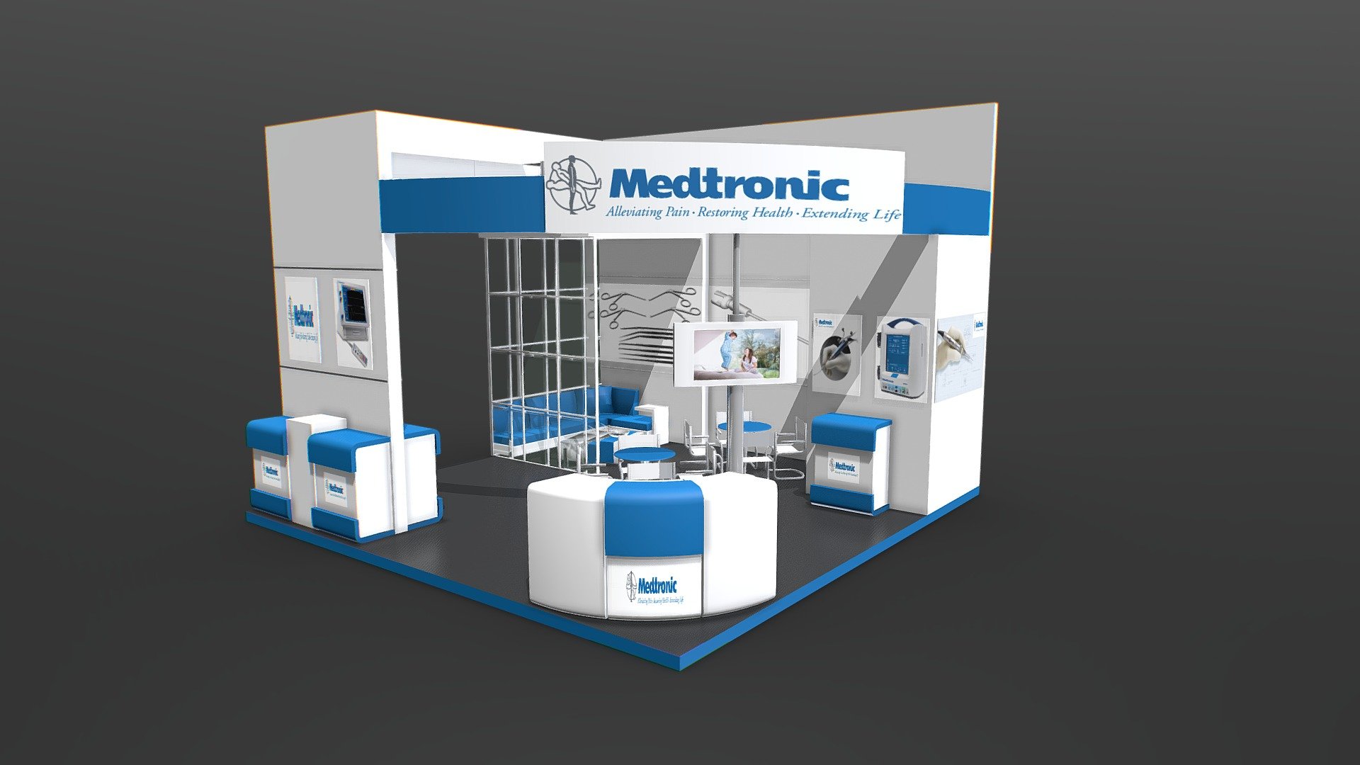 Medtronic Booth - 3D model by 3Dgraphiste.fr (@gregg3d) 3d model