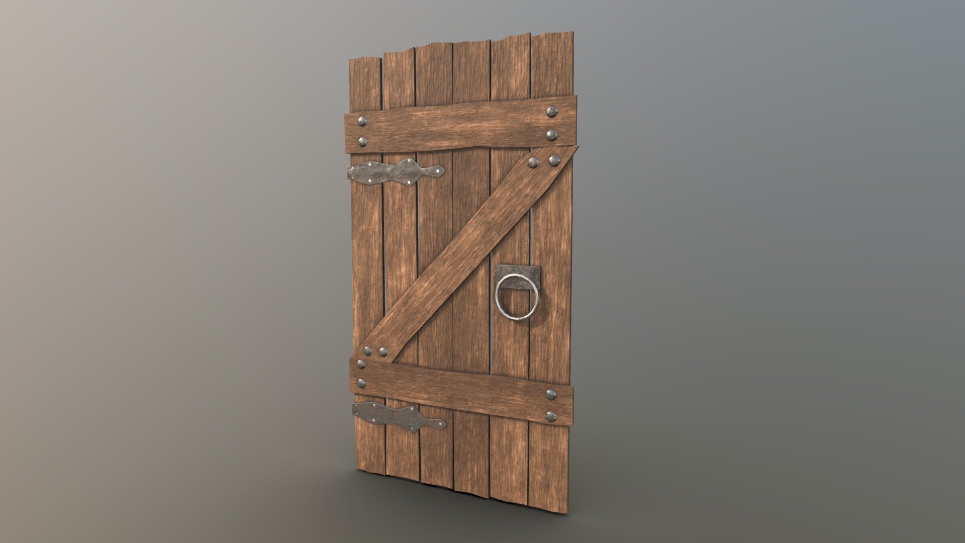 Medieval Wood Door. Ready to be used in game engines like Unity and Unreal Engine.

Modeling on Maya and textured in Substance Painter.

Faces: 3224

Vertices: 3170

Tris: 6160

Textures Resolution: 2048x2048 - Wood Door - 3D model by AndersonJuniorCG 3d model