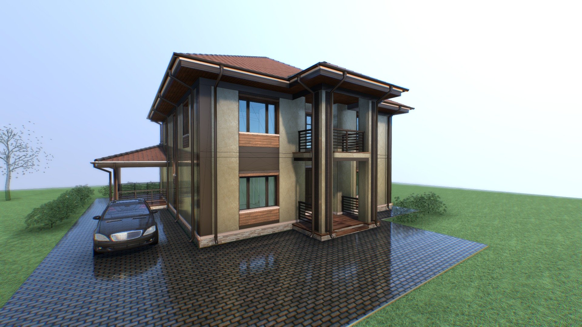Simple house - Buy Royalty Free 3D model by VRA (@architect47) 3d model