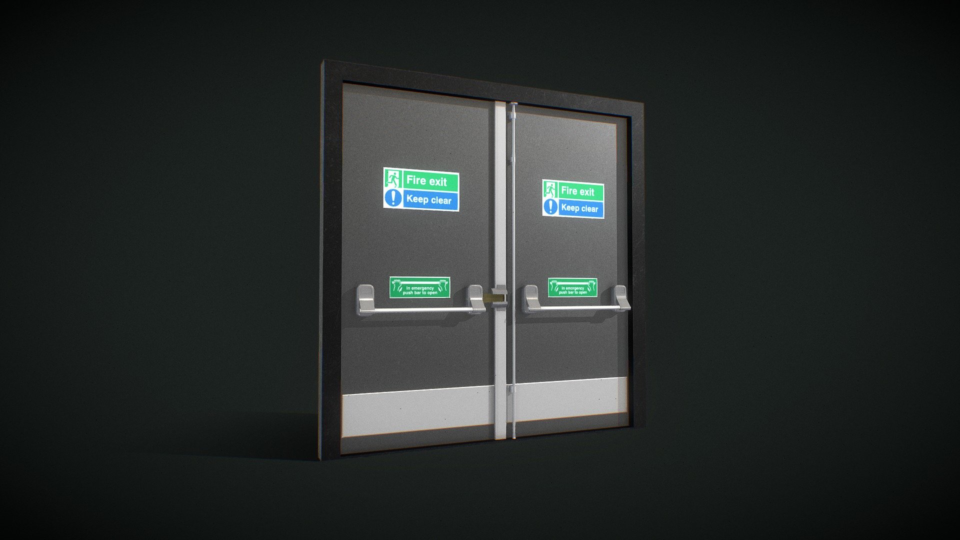 Simple Emergency Escape door (Low Poly). 
A door that allows for an emergency evacuation of a building 3d model