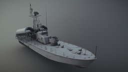Project 183-R missile boat gamedev, marmoset, substancepainter, 3dsmax, ship, 3dmodel