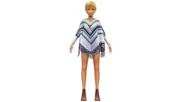 Cartoon Low Poly Style Girl Avatar body, toon, style, dressing, avatar, cloth, scarf, fashion, women, shorts, hipster, clothes, torso, collection, baked, stockings, young, shoes, boots, woman, sweater, casual, cape, poncho, sweatshirt, boho, diffuse-only, plaid, metaverse, tights, hairstyle, baked-textures, outerwear, dressing-room, dressingroom, character, girl, cartoon, textured, "sport", "clothing", "boho-style"