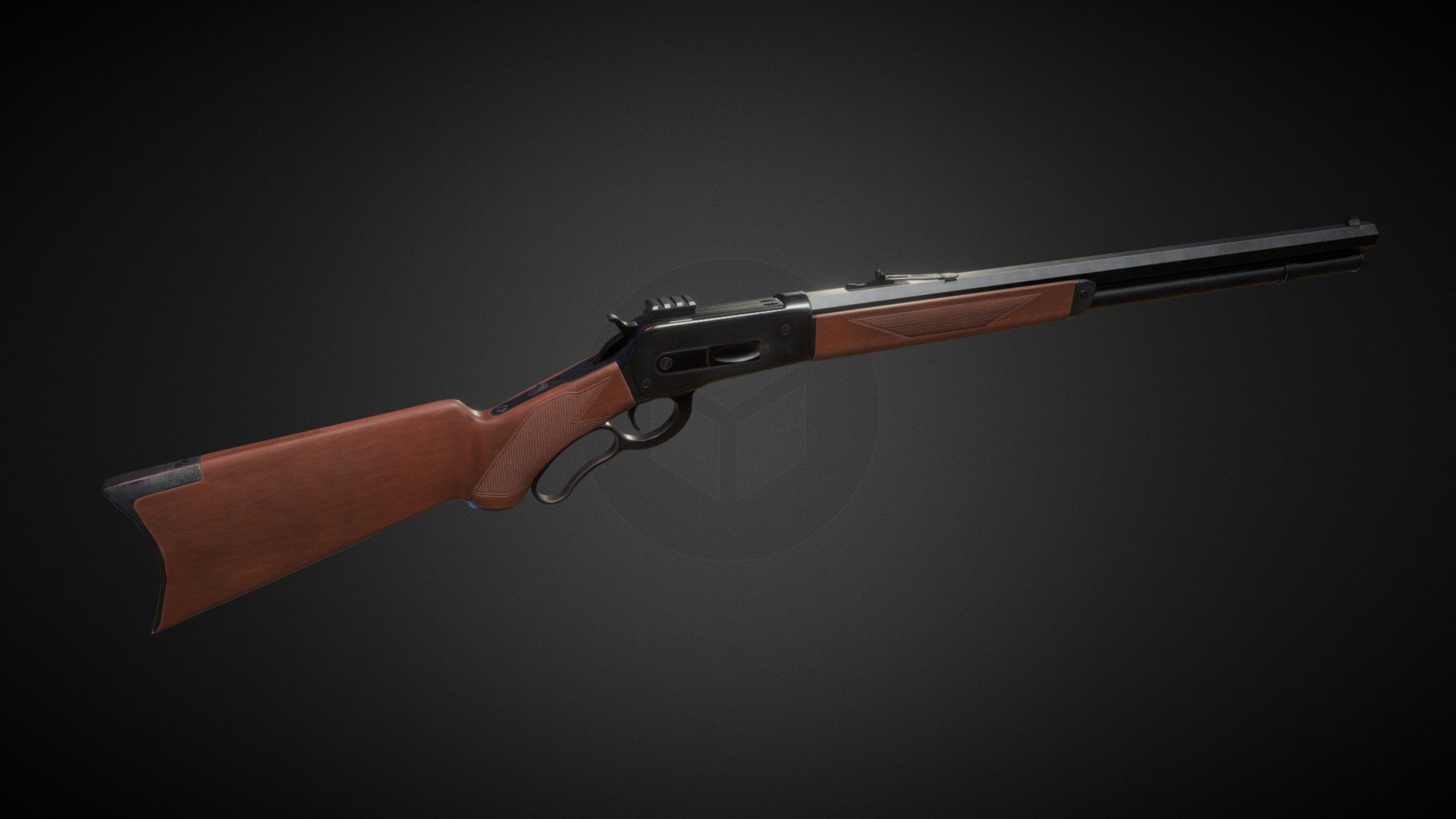 Old classic lever-action repeating rifle  in powerfull .45-70 Government.  

Model is rigged, but also there is version with all parts separated. 

Gun have 3 PBR materials in 4K + second version of texture with slightly different wood stock and metal finish.

Tris: 13K

Verts:6K  

Made in Blender 3d model
