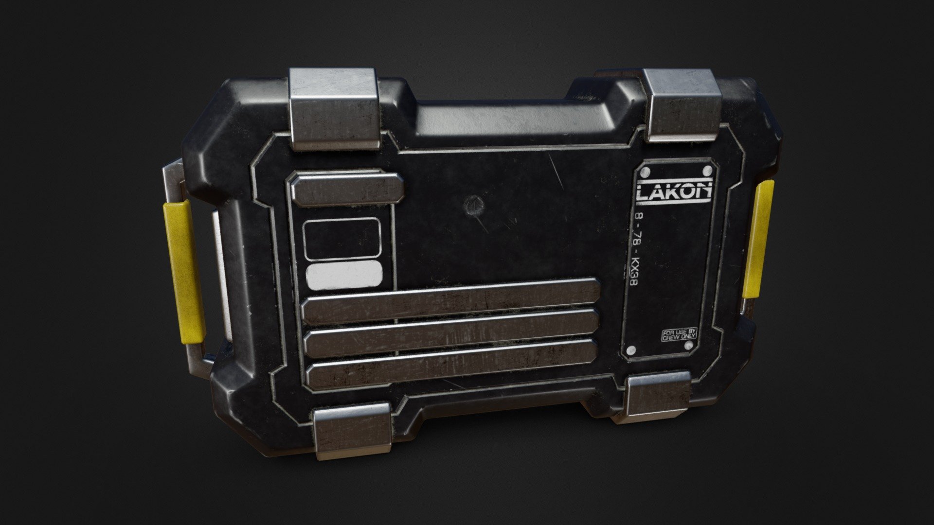 Carry your mission-ready gear in rugged style with this all-purpose utility box, modeled after the cockpit-mounted case found in the Alliance Chieftain spaceship from &ldquo;Elite: Dangerous.