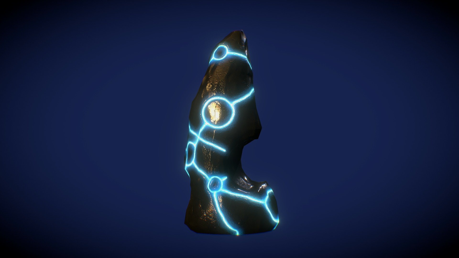 A lighted obelisk made of Obsidian, or volcanic glass. Intended to help players find their way through the first level of Wayward. Maya, Zbrush, 3D-Coat, Substance Painter, Photoshop. Thanks guys, hope you enjoy it 3d model