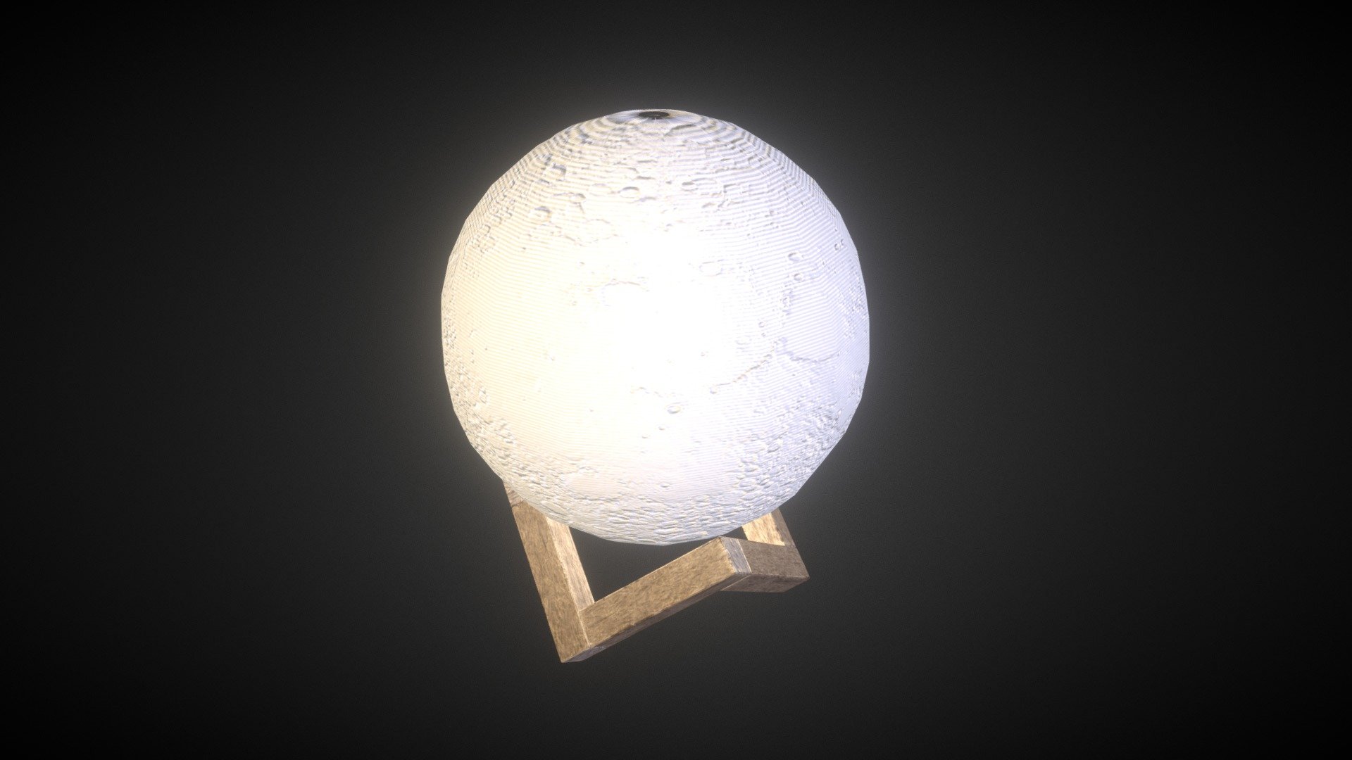 Based off of the 3D Printed Moon Lamp Rechargeable Touch/Tap/Remote Control from Photo Moon Lamp. &ndash; Moon Texture from NASA's CGI Moon Kit [https://svs.gsfc.nasa.gov/4720].

Modeled in Maya and textured in Substance Painter in 2020 3d model