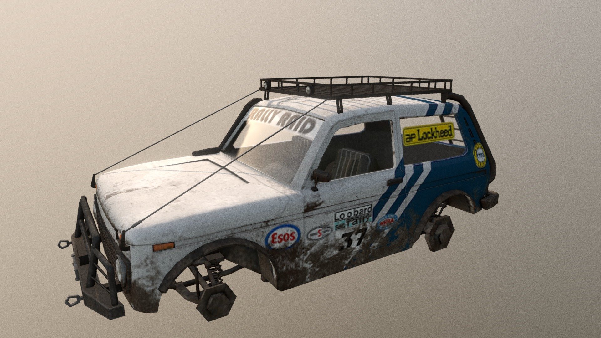 Another one model for mobile games - Niva 2121 Rally - 3D model by DamnBrush 3d model
