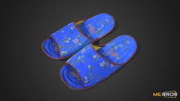 [Game-Ready] Oriental Fabric Slippers shoe, topology, fashion, ar, shoes, slippers, traditional, fabric, oriental, shoescan, low-poly, photogrammetry, 3d, lowpoly, scan, 3dscan, gameasset, gameready, shoes3d, noai