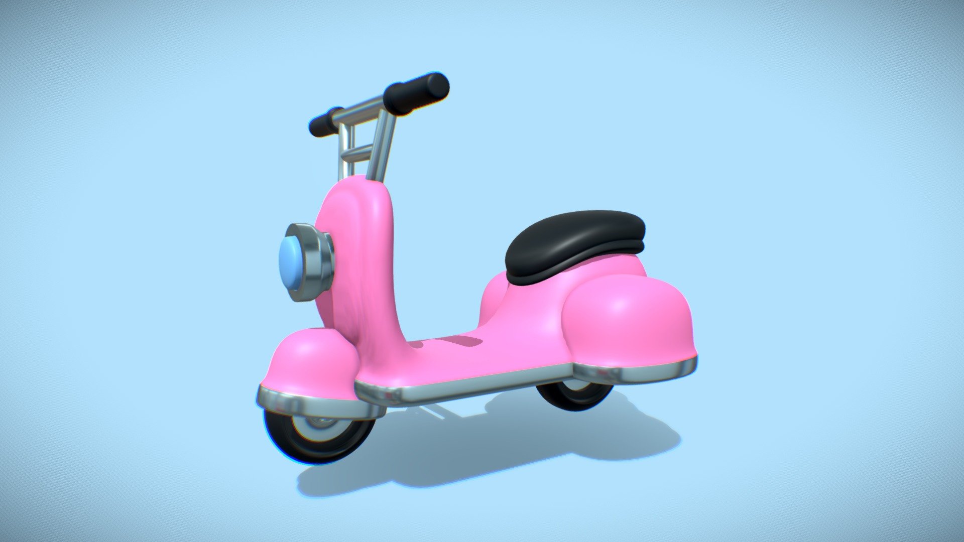 cute cartoon scooter - cute cartoon scooter - Download Free 3D model by samiwaiba2001 3d model