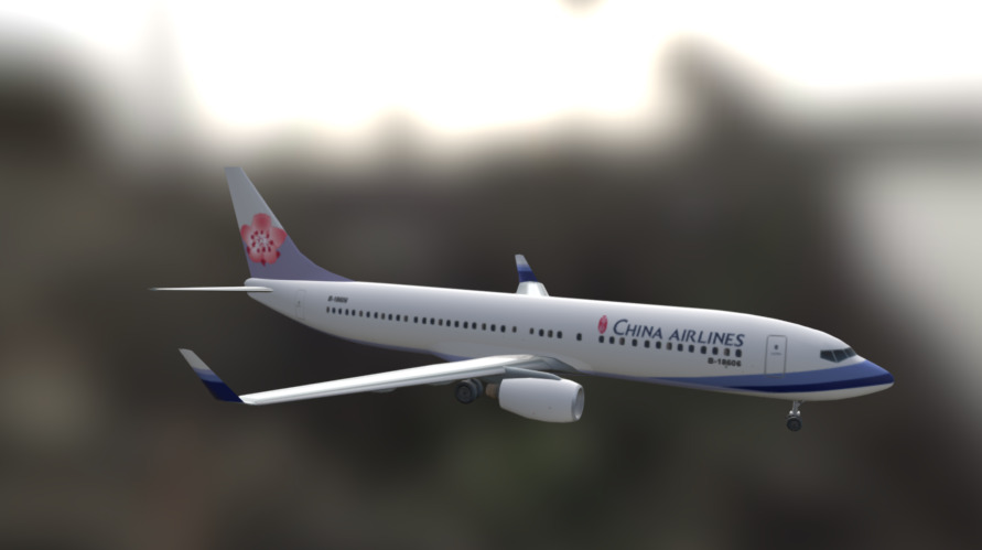 China Airlines B 737-800 - 3D model by svenpotsdam 3d model