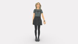 Woman In black dress 0267 style, people, fashion, clothes, dress, miniatures, realistic, woman, outfit, character, 3dprint, model, black