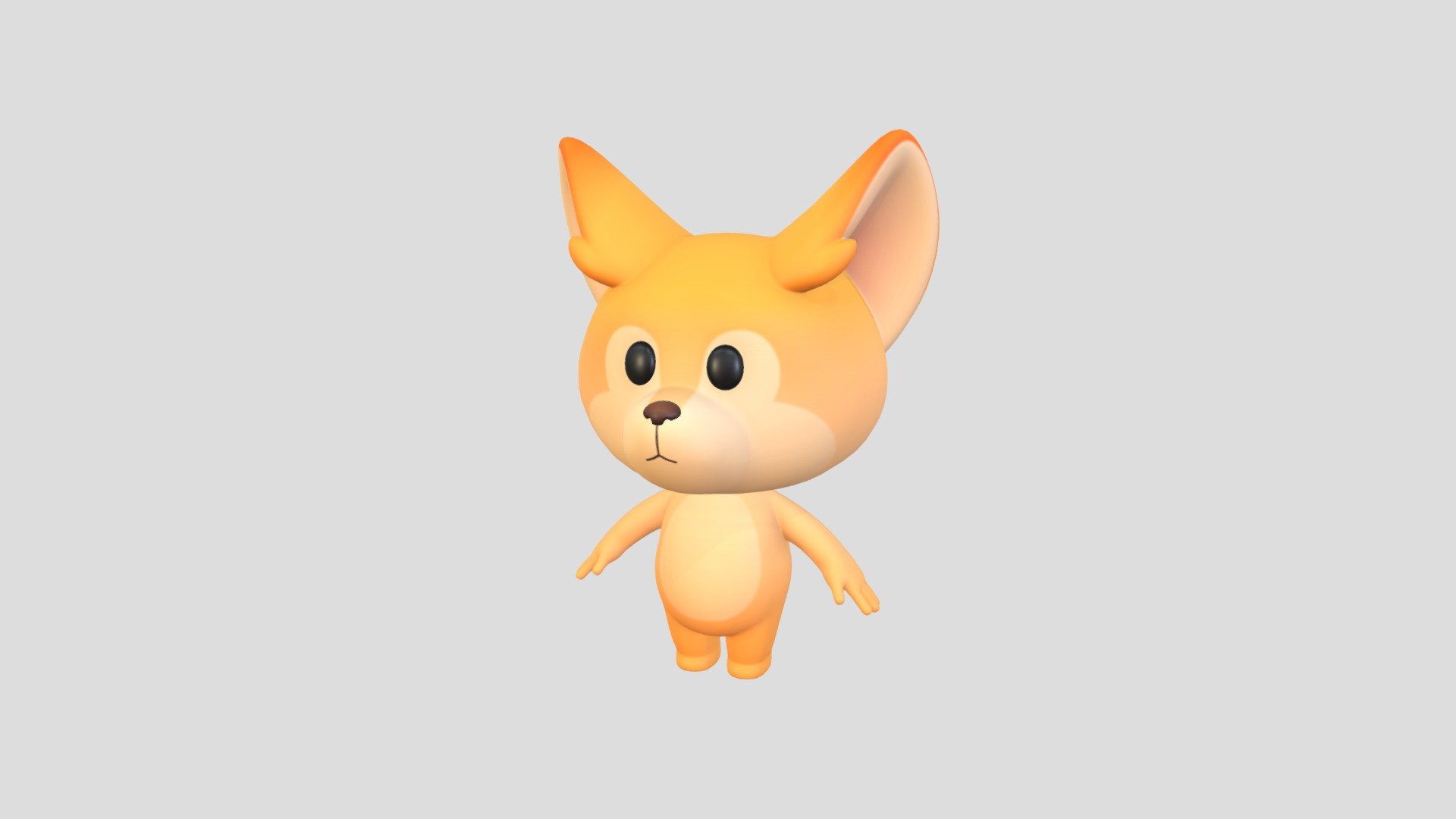 Fennec Character 3d model.      
    


File Format      
 
- 3ds max 2021  
 
- FBX  
 
- OBJ  
    


Clean topology    

No Rig                          

Non-overlapping unwrapped UVs        
 


PNG texture               

2048x2048                


- Base Color                        

- Normal                            

- Roughness                         



3,558 polygons                          

3,601 vertexs                          
 - Character193 Fennec - Buy Royalty Free 3D model by BaluCG 3d model