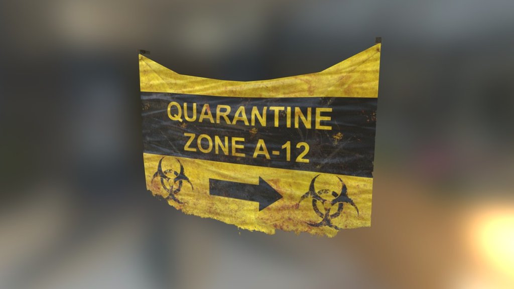 Quarantine Banner - 3D model by richardpatrick 3d model