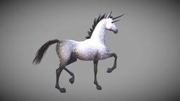 Trot unicorn, dressage, horse, animation