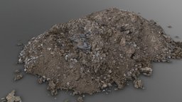 Stony soil pile