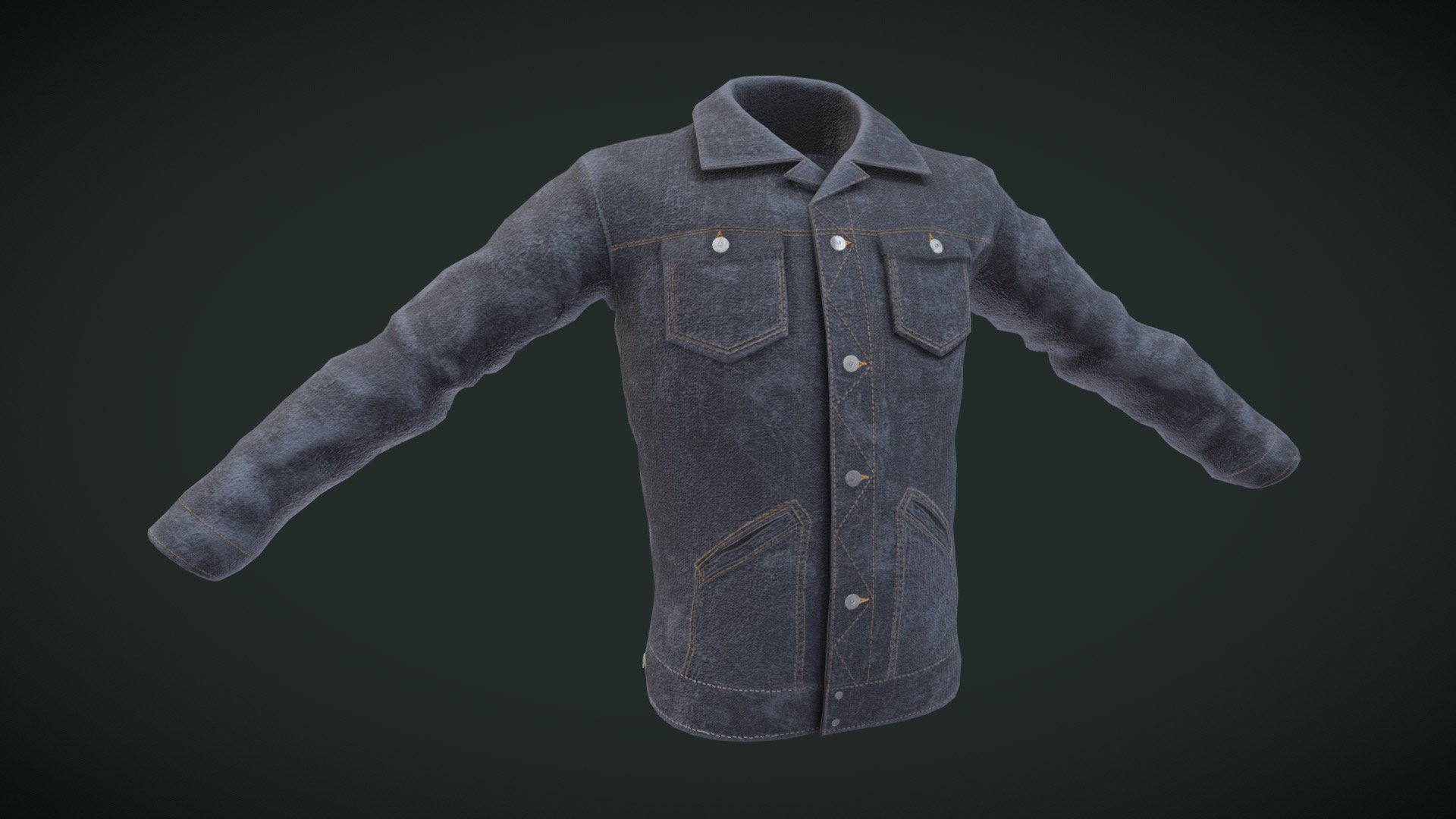 This is my first attempt at creating an article of clothing. I sculpted the high resoluion asset in zbrush, modeled the low res in Maya, and textured it in Substance Painter 3d model